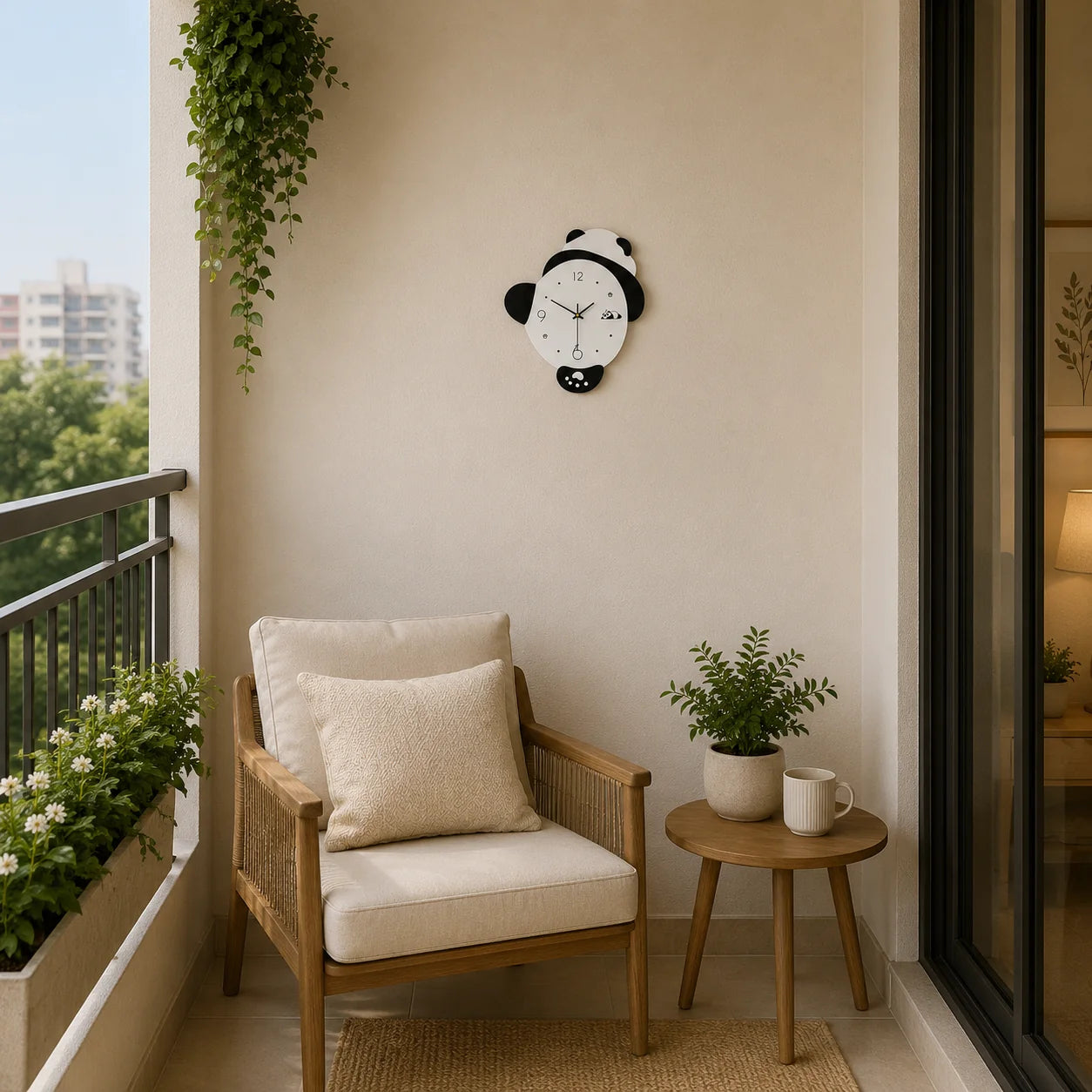 Premium Wall Clock Panda