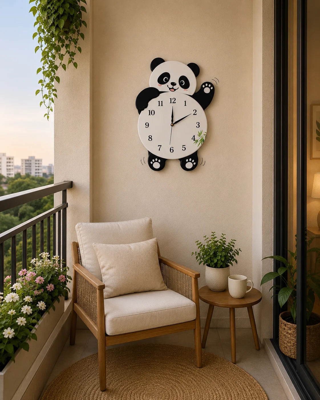 Premium Wall Clock Panda
