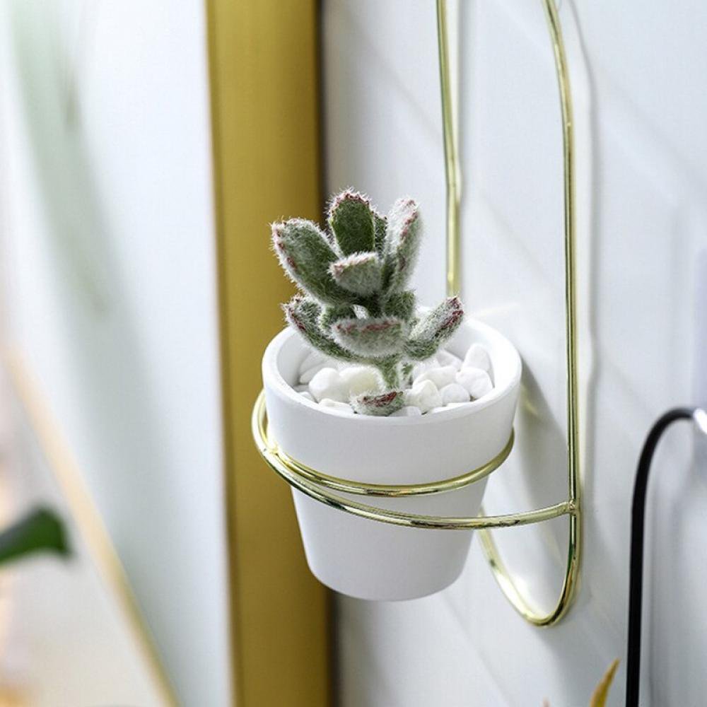 Anasay Hanging Wall Planterwith Metal,Geometric Plant Hanger,