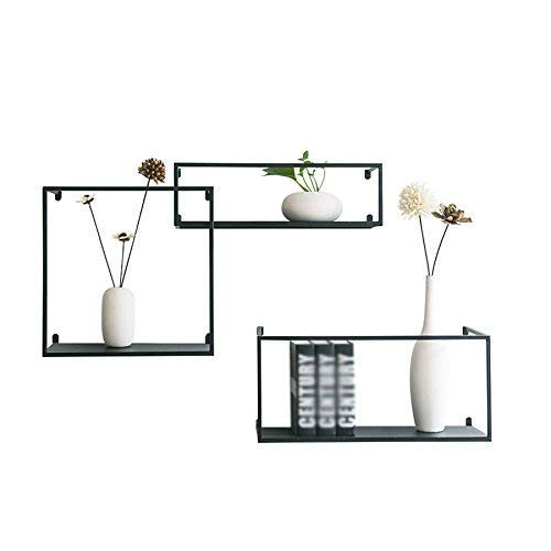 QC Anasay Industrial Wall-Mounted Floating Shelf Set of 3