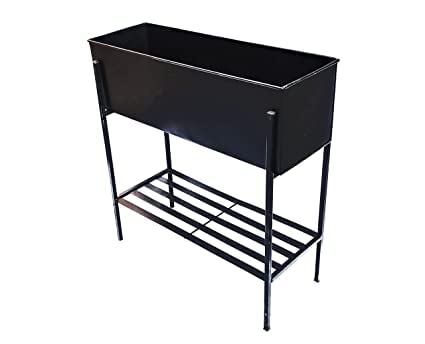 Anasay Rise Plants Garden Bed Planter Metal Plant Box with Legs Standing Garden Stand