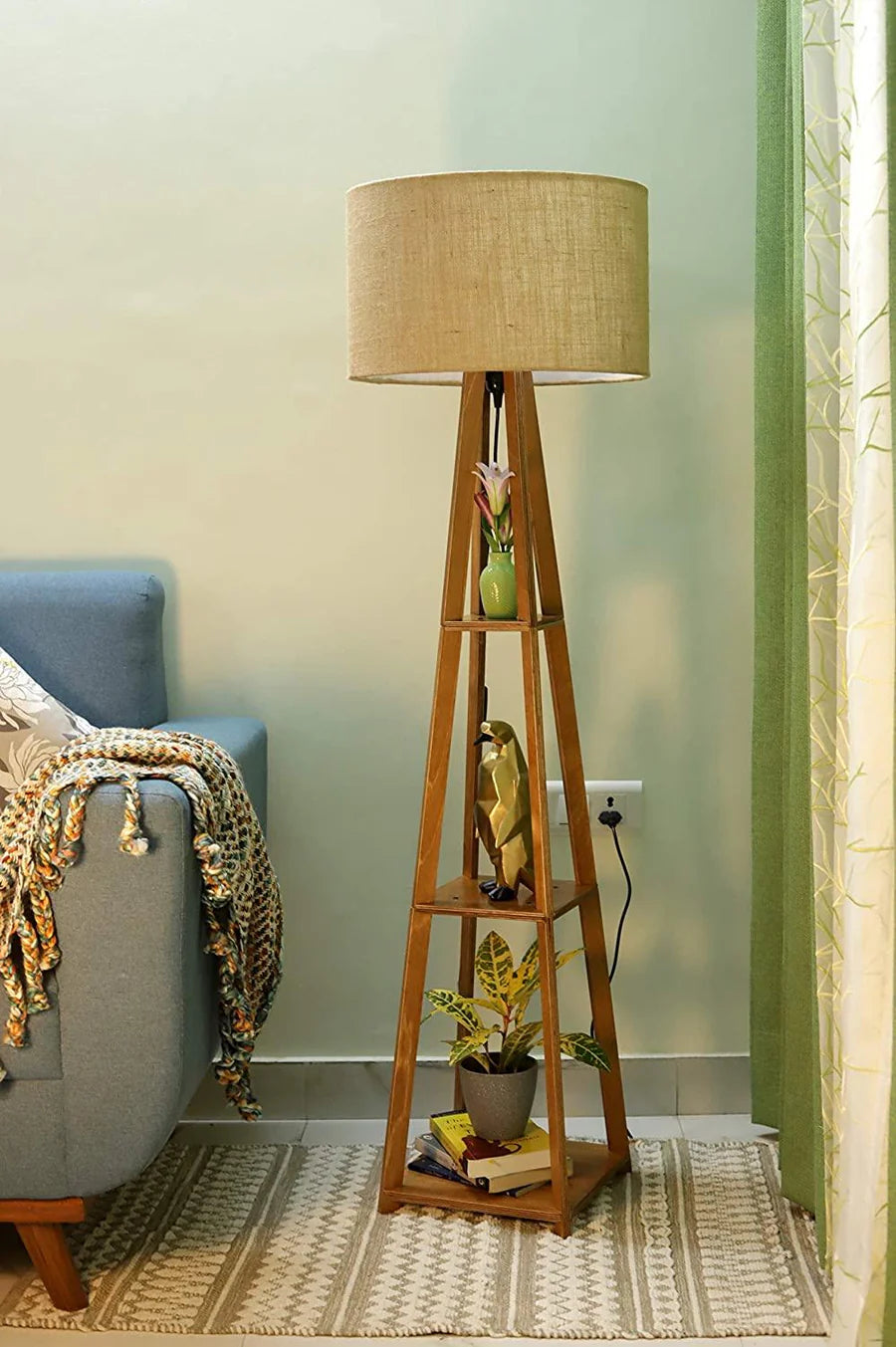 Wooden Classic Floor Lamp for Living Room Home Decoration