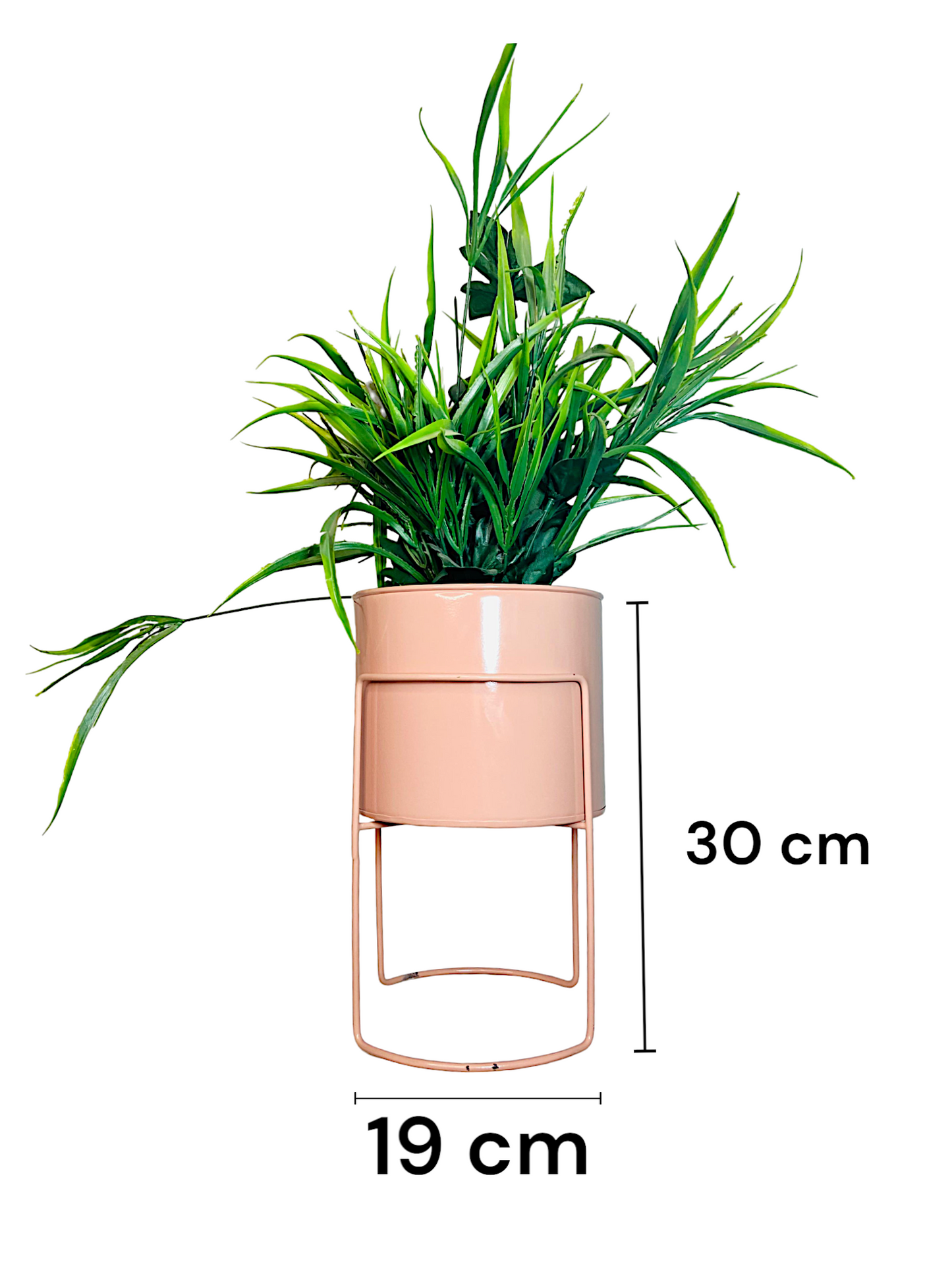 Modern Metal Flower Stands Planter Stand with Planter Pot Green Color