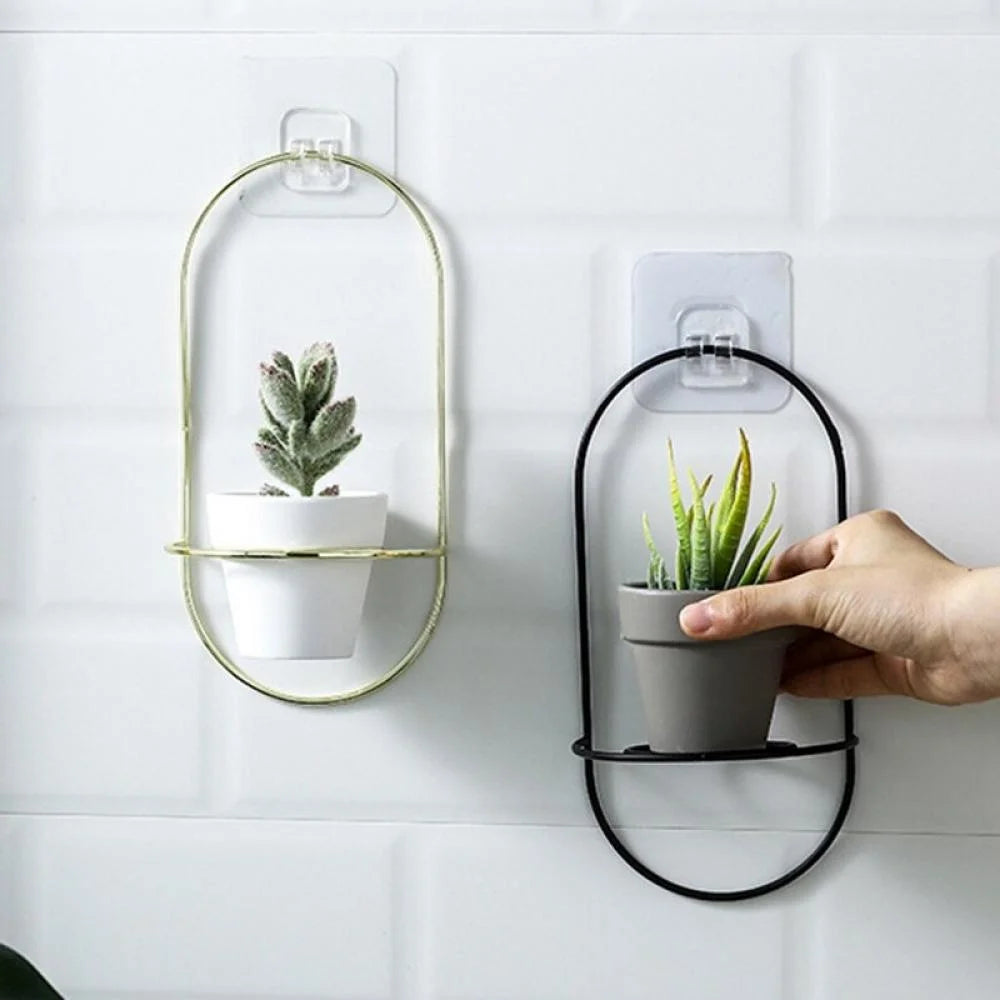 Anasay Hanging Wall Planterwith Metal,Geometric Plant Hanger,
