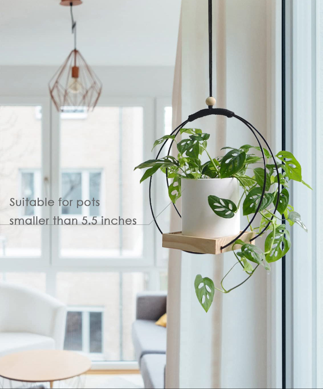 QC Anasay Boho Macrame Hanging Planter Set of 2