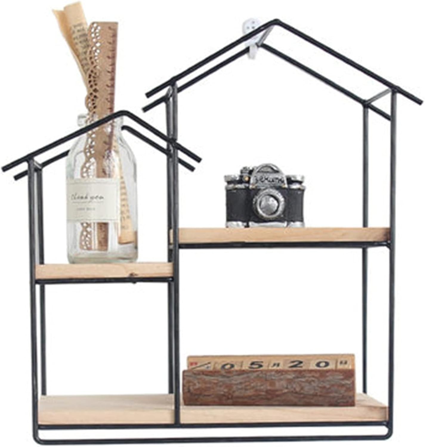 Anasay Floating Shelves for Wall House Wall Hanging Wall Decoration Rack Living Room Study Wrought Iron Shelf Wall