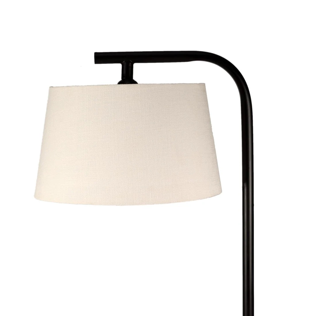 Contemporary Metallic Floor Lamp with Table