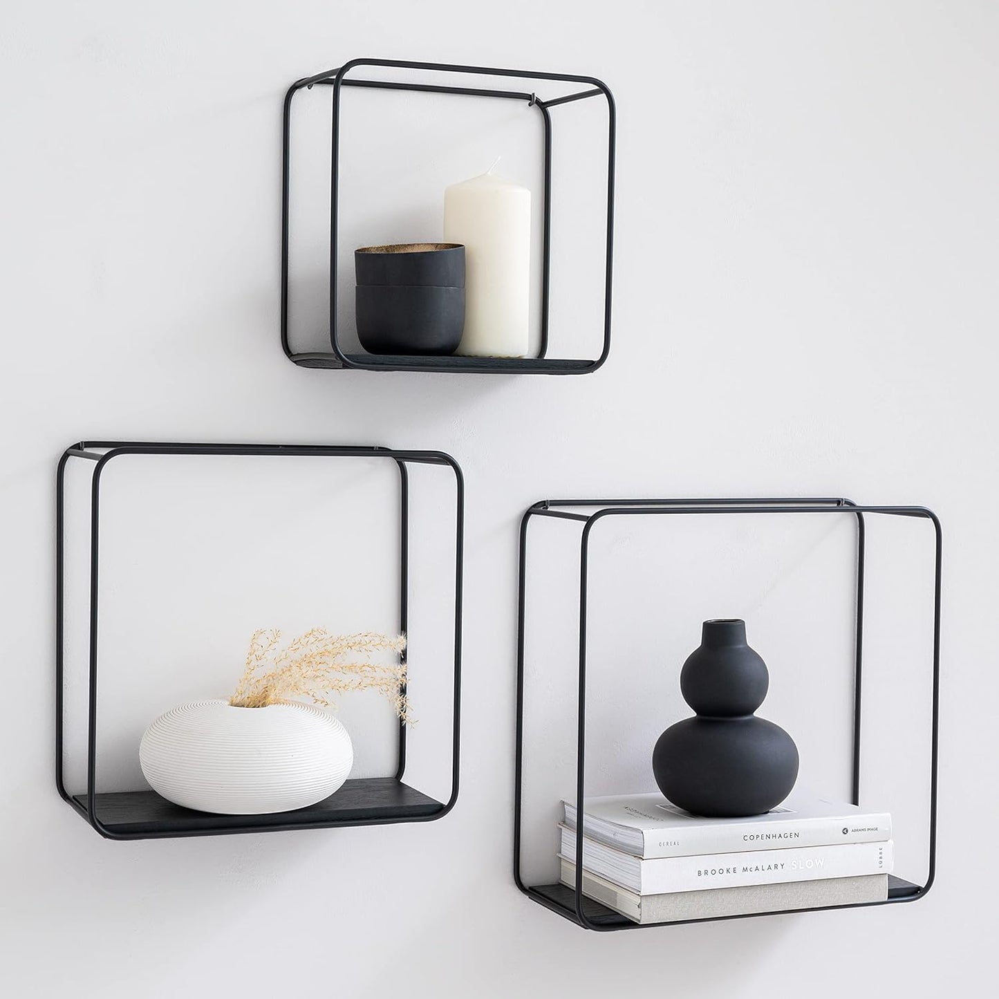 Anasay Wall Shelf Set, 3-Piece Hanging Shelf Wall Decoration and Shelf for Bathroom,