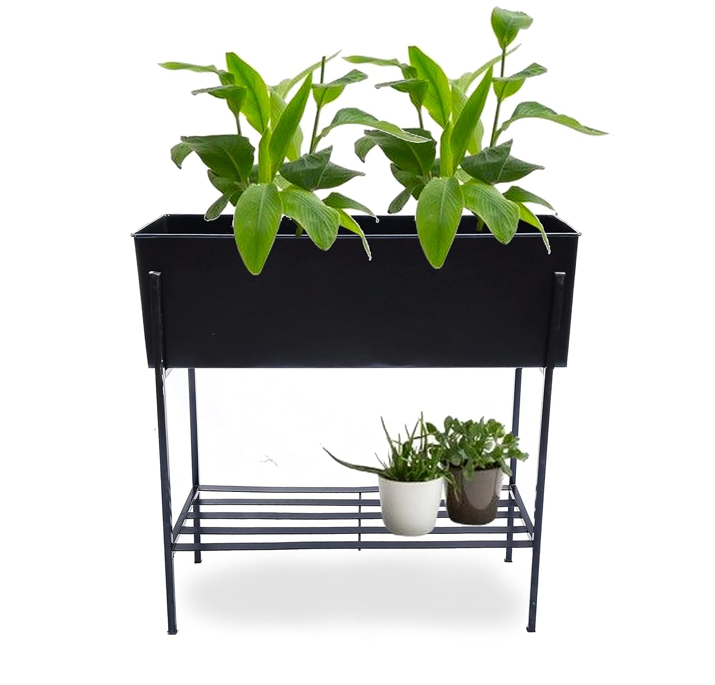 Anasay Rise Plants Garden Bed Planter Metal Plant Box with Legs Standing Garden Stand