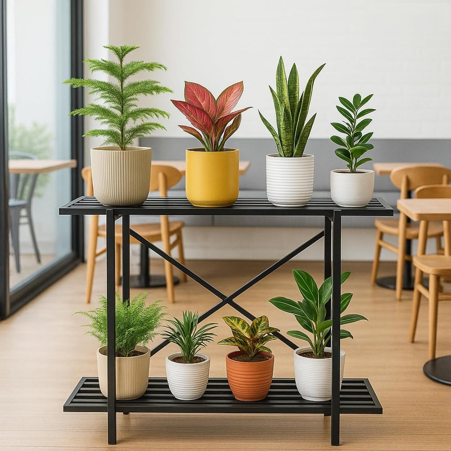 Anasay Plant Stands for Outdoor Balcony, Flower Pot Stand for Indoor Plants
