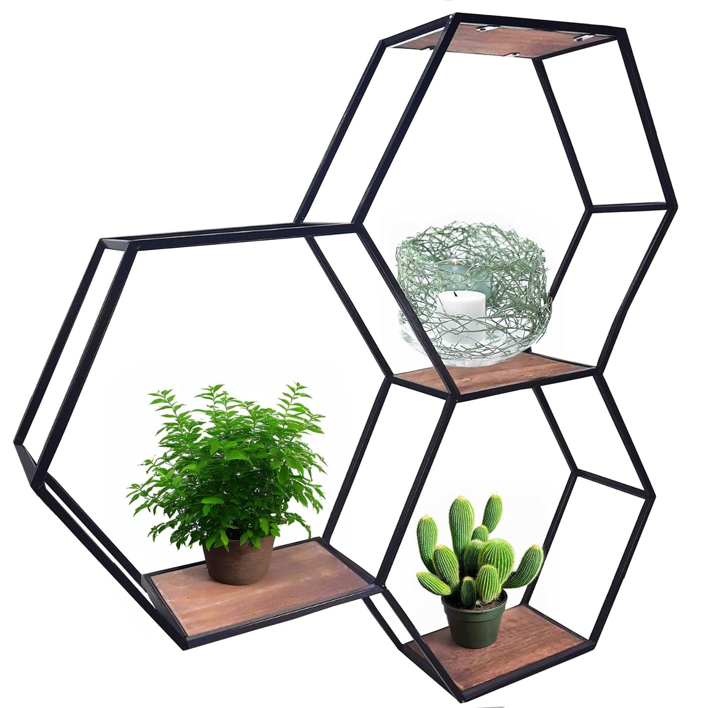 Anasay 3 Tier Floating Shelves Wall Mount Shelf,Shelf for Wall Decor, Display Shelf
