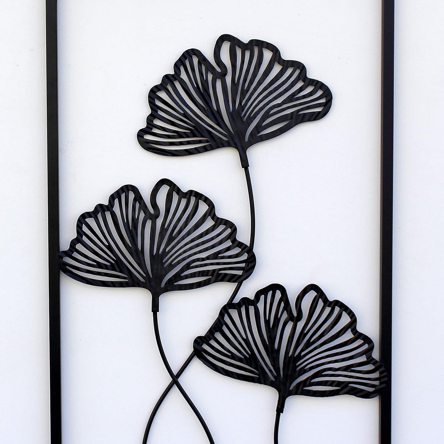 Anasay | Cratter “Nature in Frame” – Black Metal Wall Art Sculpture for Living Room, Home & Office