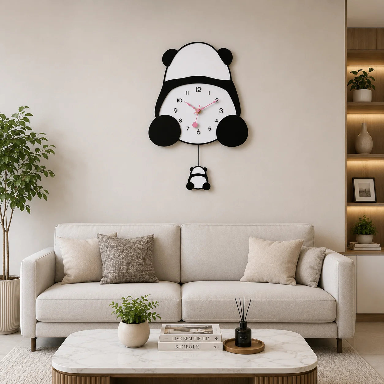 Premium Wall Clock Panda