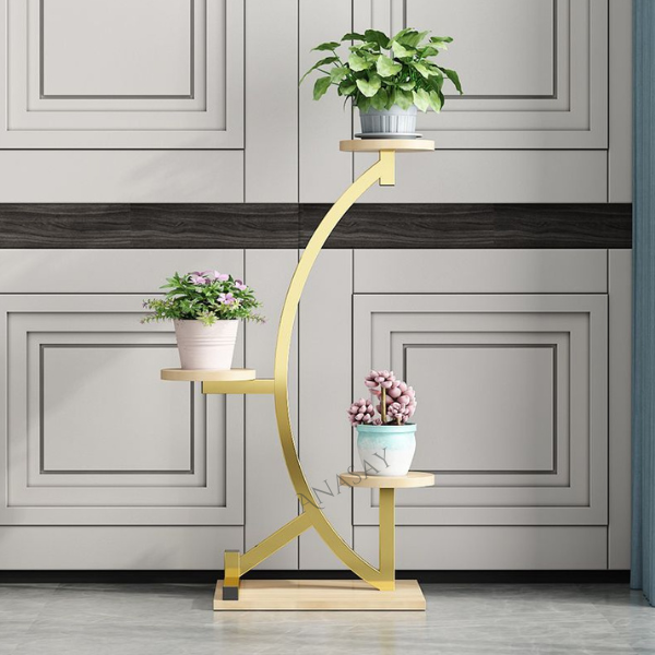 Multi Layer Timber Flower Plant Stand Modern Decoration Plant