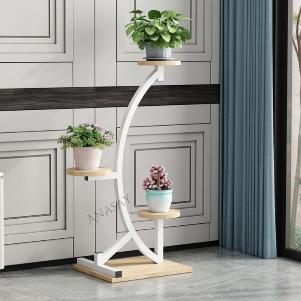 Multi Layer Timber Flower Plant Stand Modern Decoration Plant