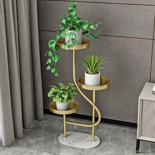 Square Metal Plant Stand Modern Decoration Plant