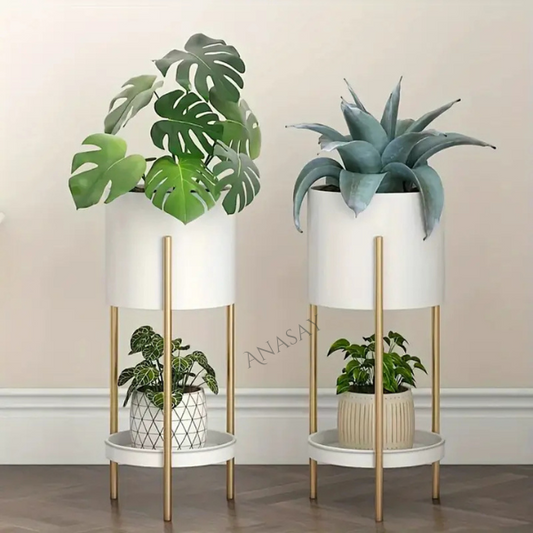 Metal Flower Stand - Perfect for Home Decor ( Set of 2 )