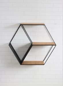 Anasay Hexagon Wall Shelf Planter Stand