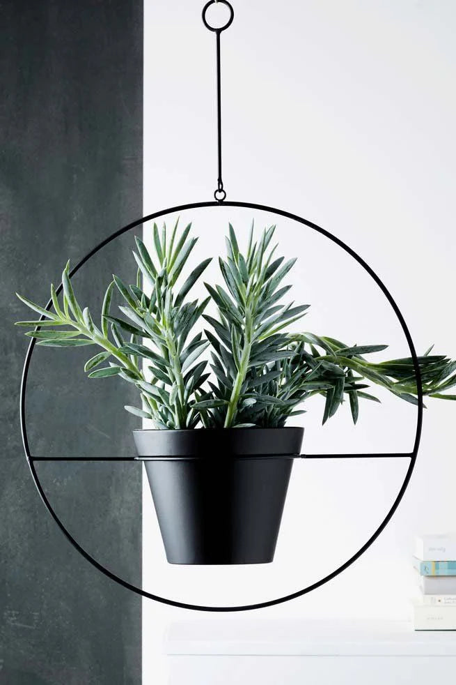 QC Anasay Modern Metal Hanging Planter Set