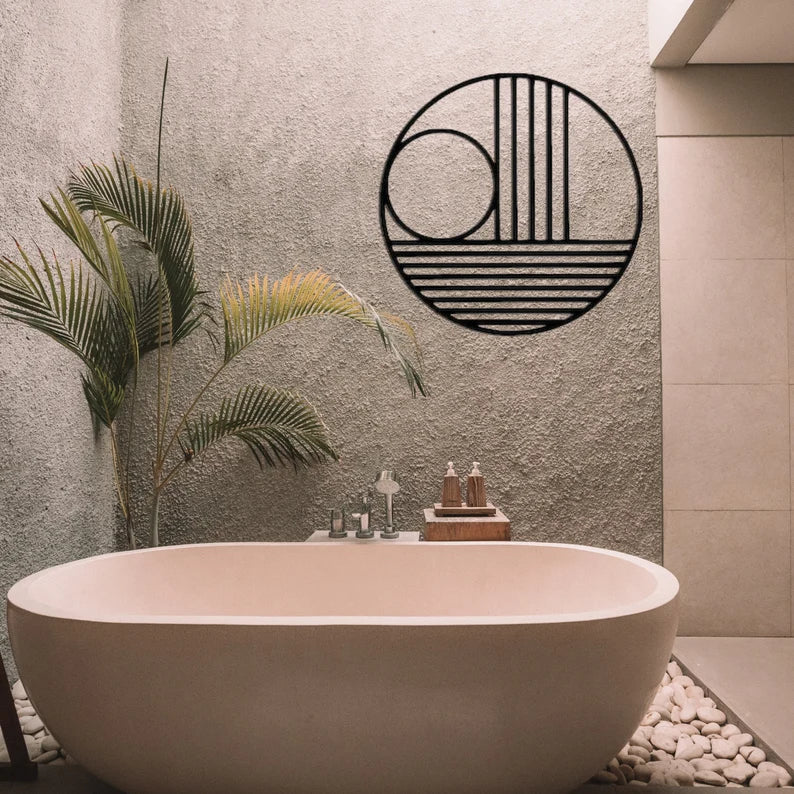 Anasay Geometric Metal Wall Art – Modern Circle Decor for Stylish Homes
