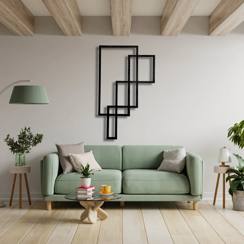 Anasay Geometric Metal Wall Art – Modern Minimalist Decor for Stylish Spaces