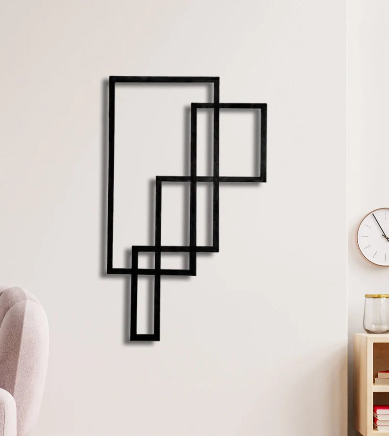 Anasay Geometric Metal Wall Art – Modern Minimalist Decor for Stylish Spaces