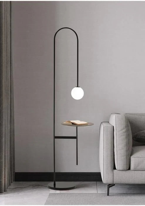 Modern Nordic Floor Lamp with Built-in Table
