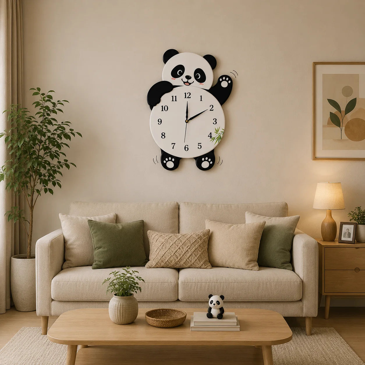Premium Wall Clock Panda