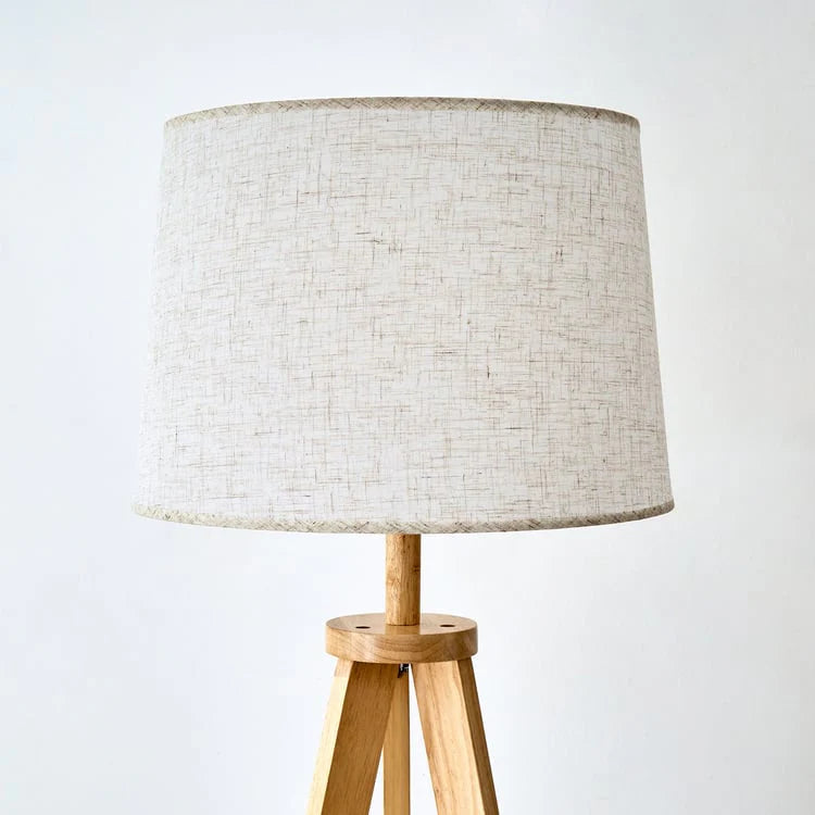 Wooden Floor Lamp with Storage Shelf