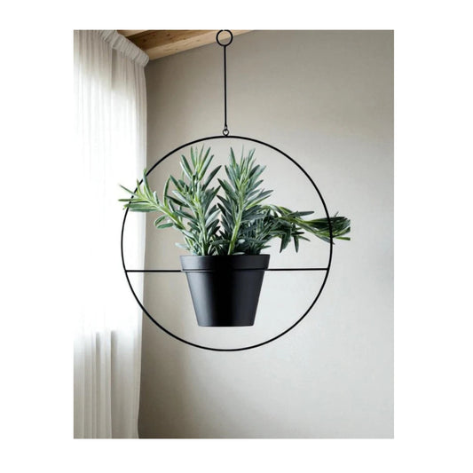 QC Anasay Modern Metal Hanging Planter Set