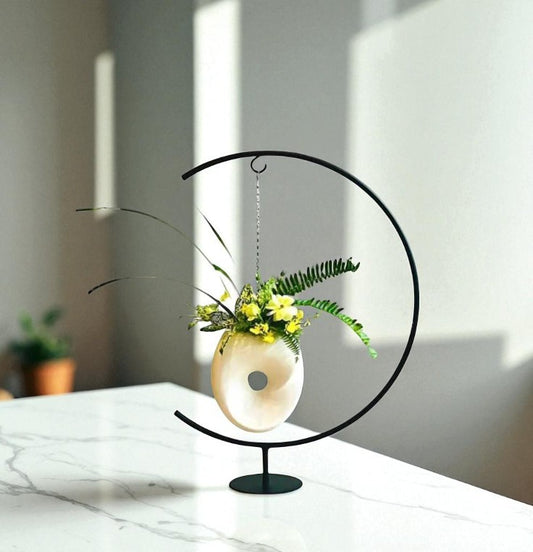 Anasay Elegant Hanging Flower Vase with Stand