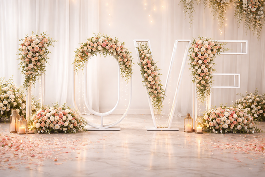 Anasay Wedding Arch LOVE Metal Stand, 5 ft