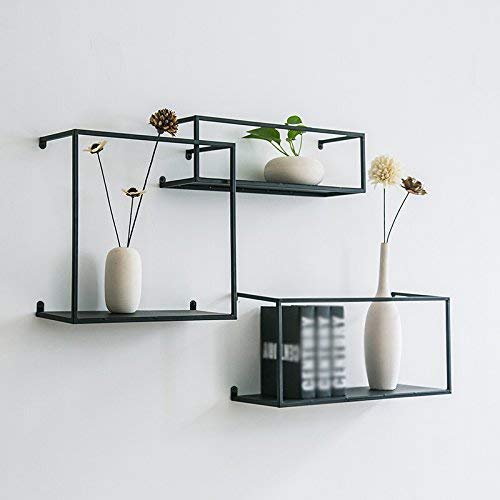 QC Anasay Industrial Wall-Mounted Floating Shelf Set of 3