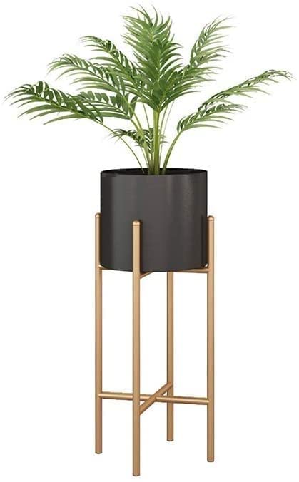 Modern Metal Floor Flower Stands Planter Stand with Planter Pot -Set of 2) 01