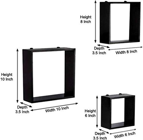 Anasay Wooden Wall Shelf Set of 3 White