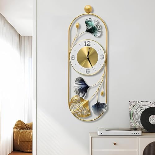 Golden Leaf Luxe Wall Clock