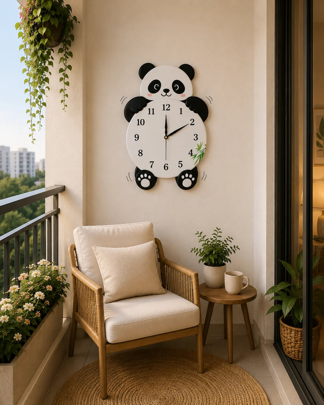 Premium Wall Clock Panda