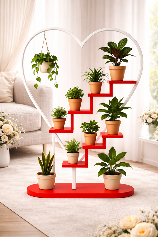 Modern Metal Heart Flower Stands