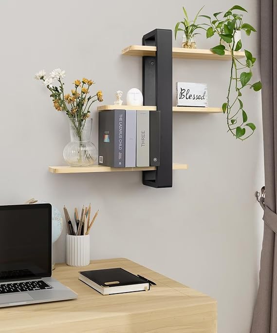 Anasay Wooden Floating Shelves Small Book Shelf