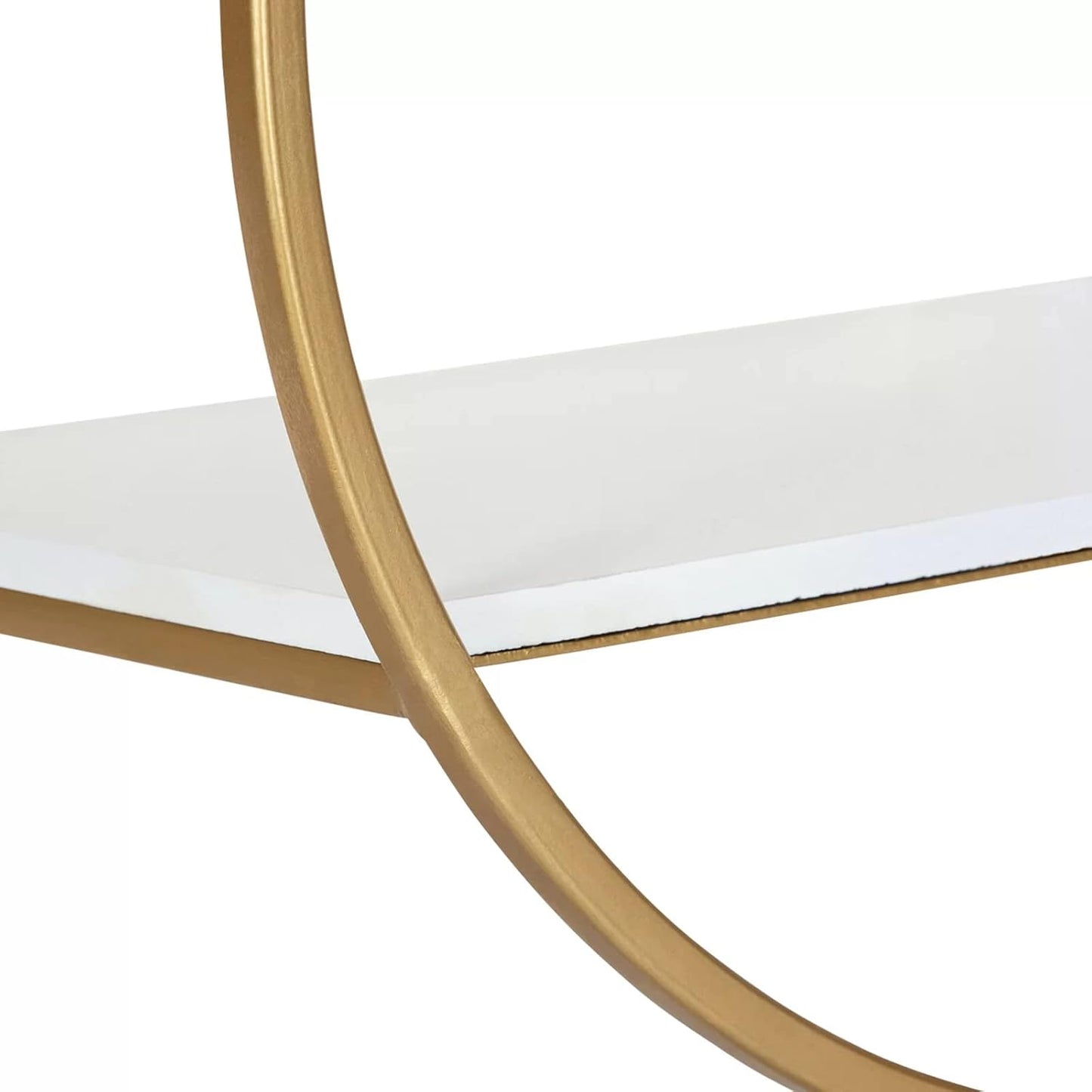 Anasay Round Shaped Wall Mount Shelf Made of Iron and Plywood Set of Two Shelf