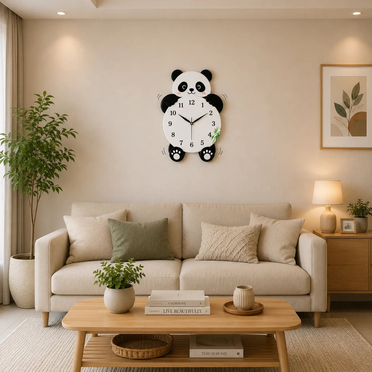 Premium Wall Clock Panda