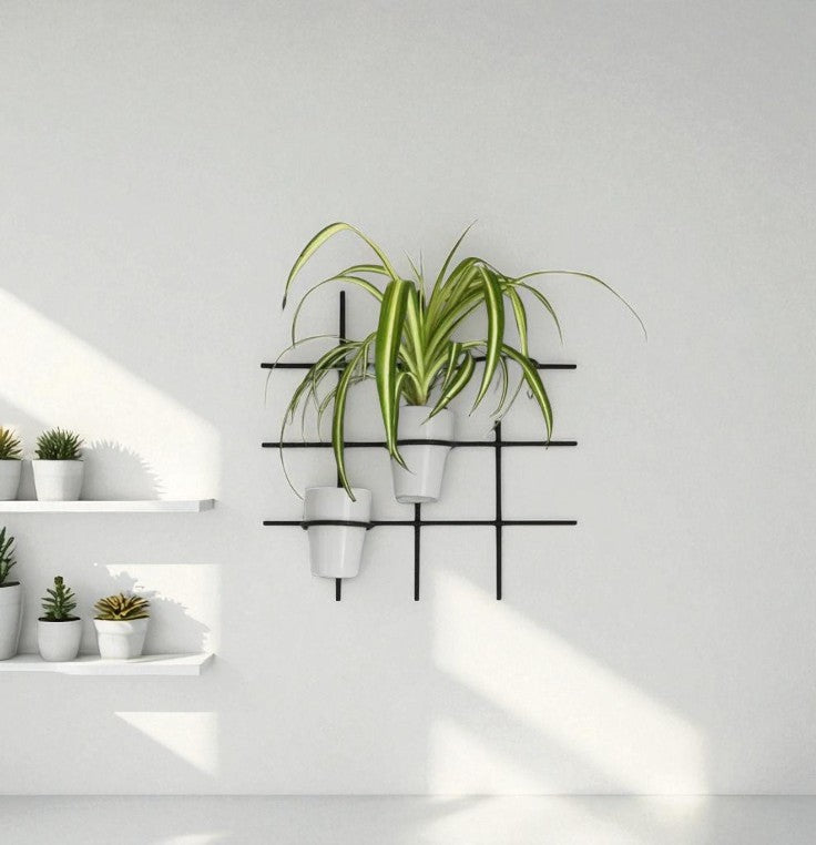 QC Anasay GridBloom Metal Wall Shelving