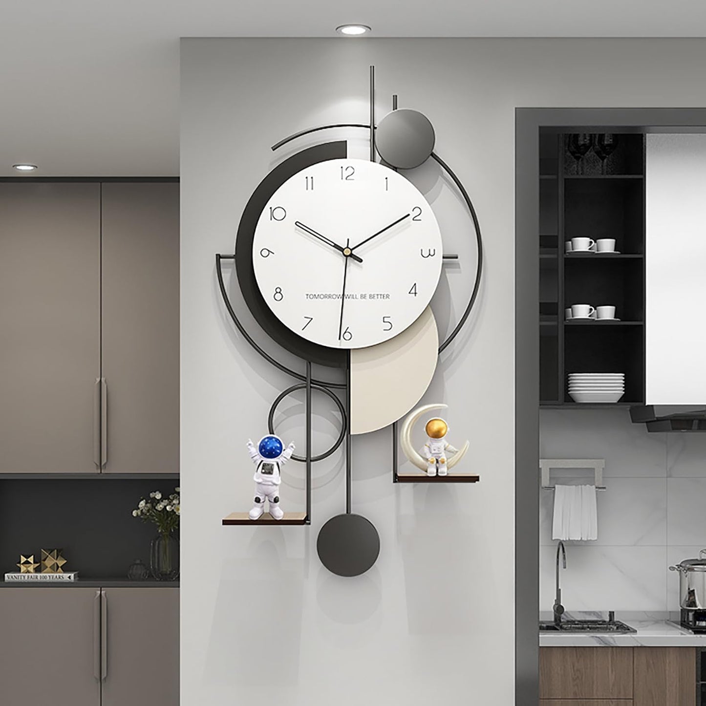 Orbit Shelf Luxe Wall Clock