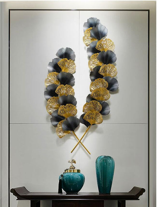 Golden Leaf Harmony Luxury Wall Art