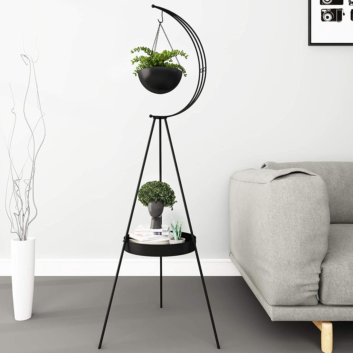 Modern Metal Moon Flower Stands