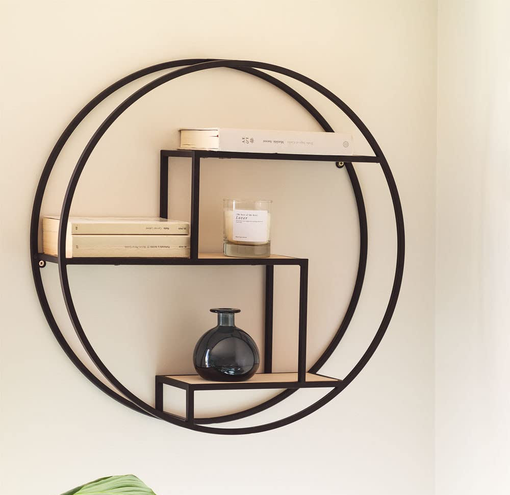 Anasay Modern Round Shaped Wall Mount Shelf