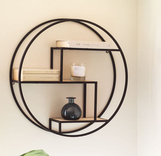 Anasay Modern Round Shaped Wall Mount Shelf