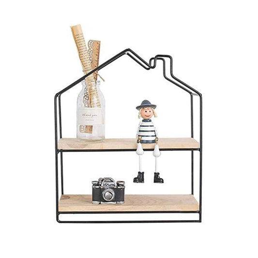 Anasay Wooden Book Storage Shelf Hanging Rustic Wood Floating Shelves Decorative and Modern Walls Mounted, Display Shelf, Bedroom Shelf,