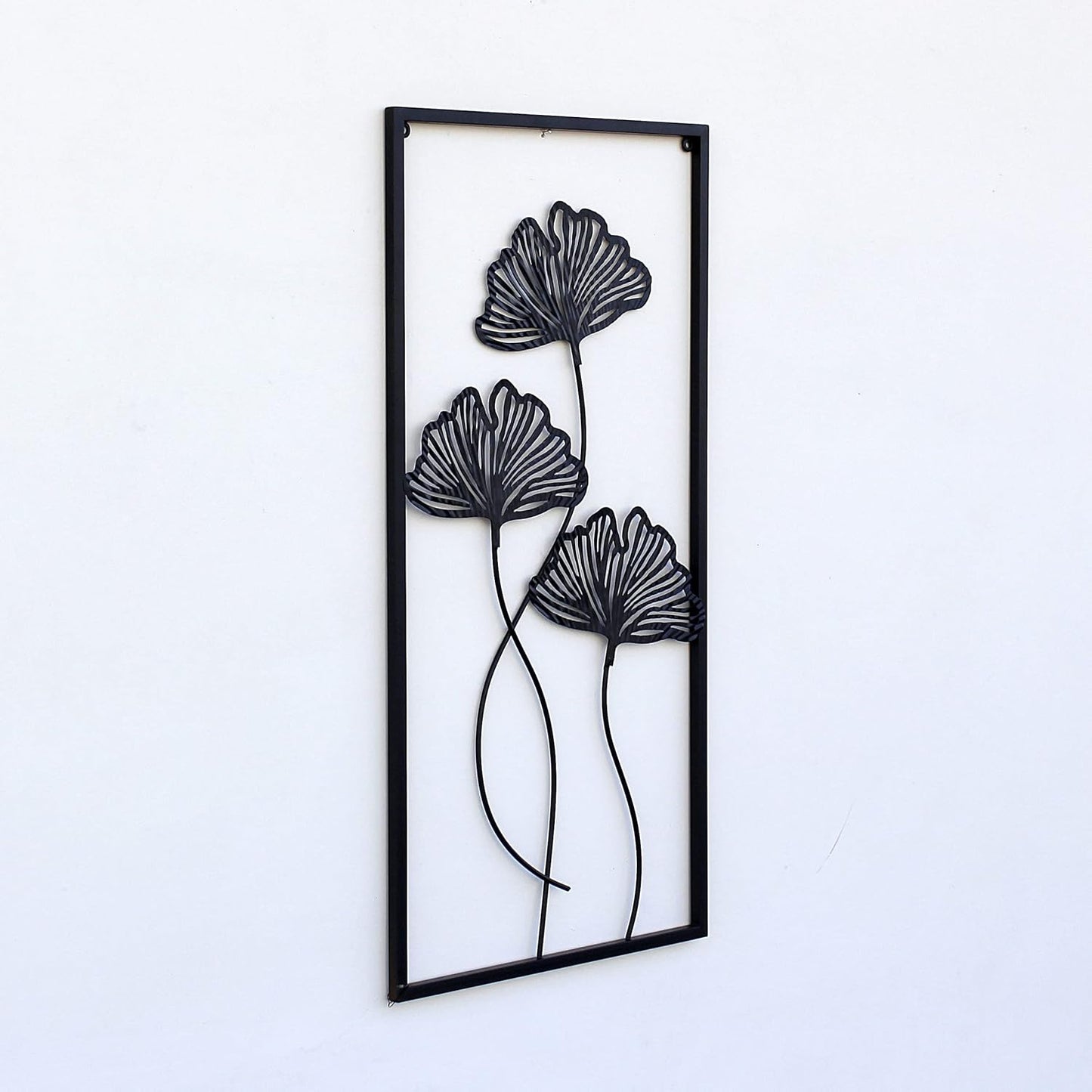 Anasay | Cratter “Nature in Frame” – Black Metal Wall Art Sculpture for Living Room, Home & Office