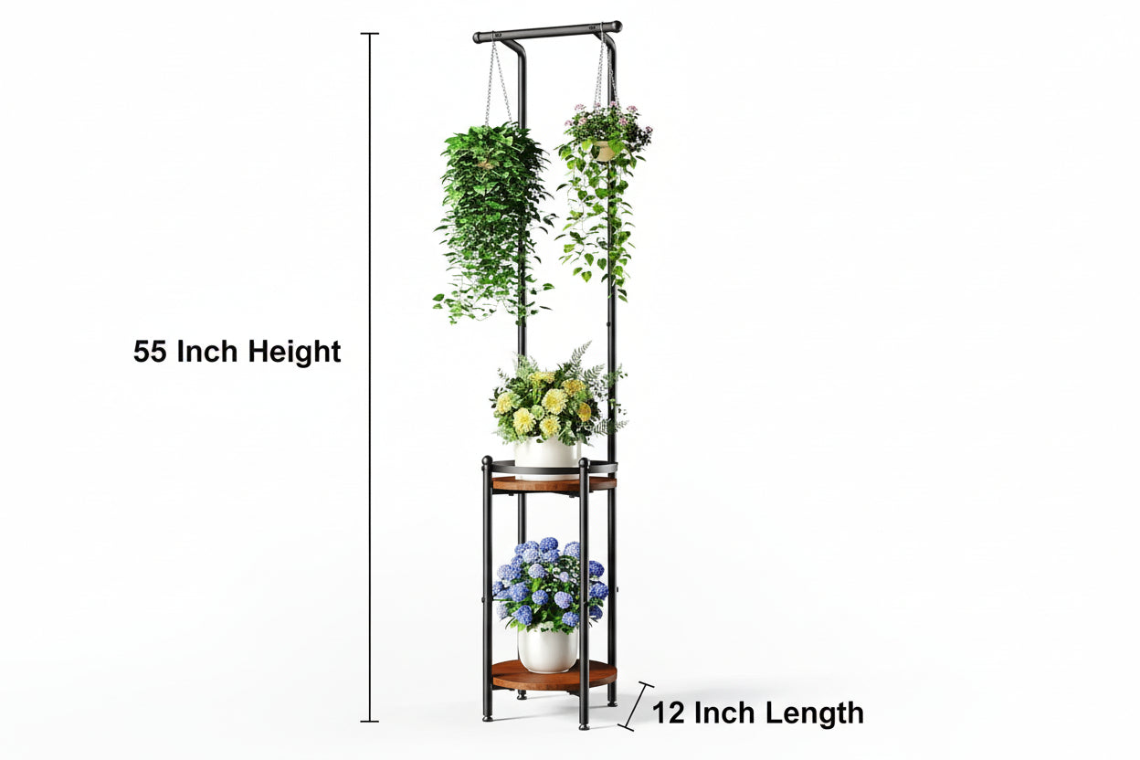 Anasay Plant Stands Plant Stand for Balcony Rust Proof Metal Plant Stand for Living Room